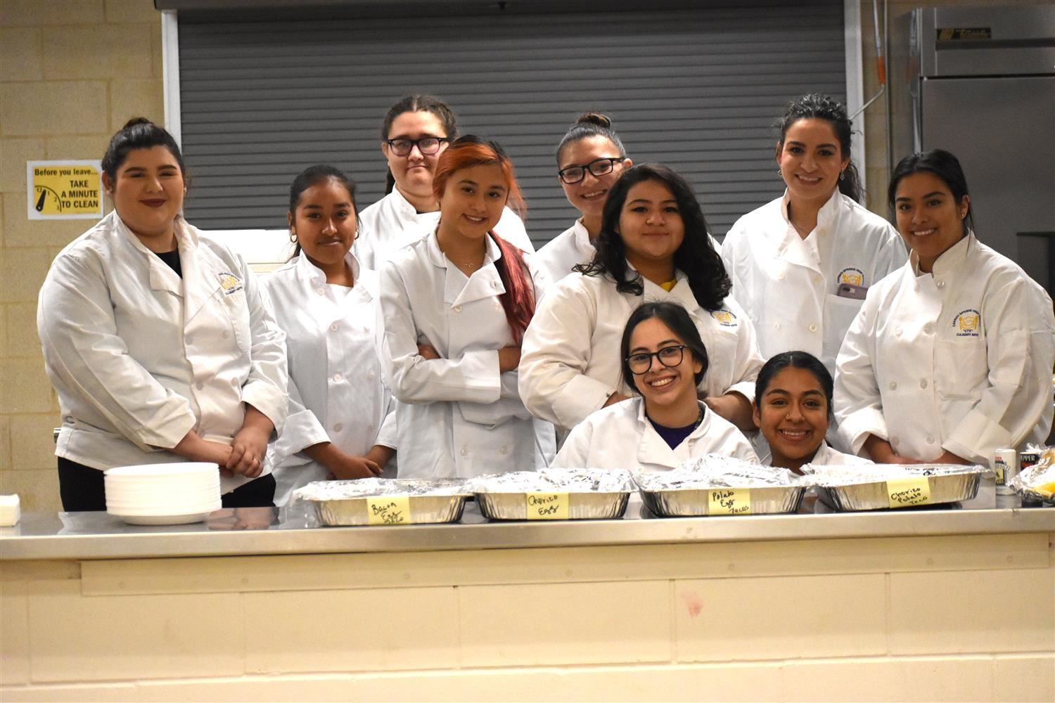 CTE Culinary students and Instructor Mrs. Ponce